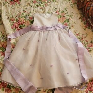 Lavender and White Floral Dress